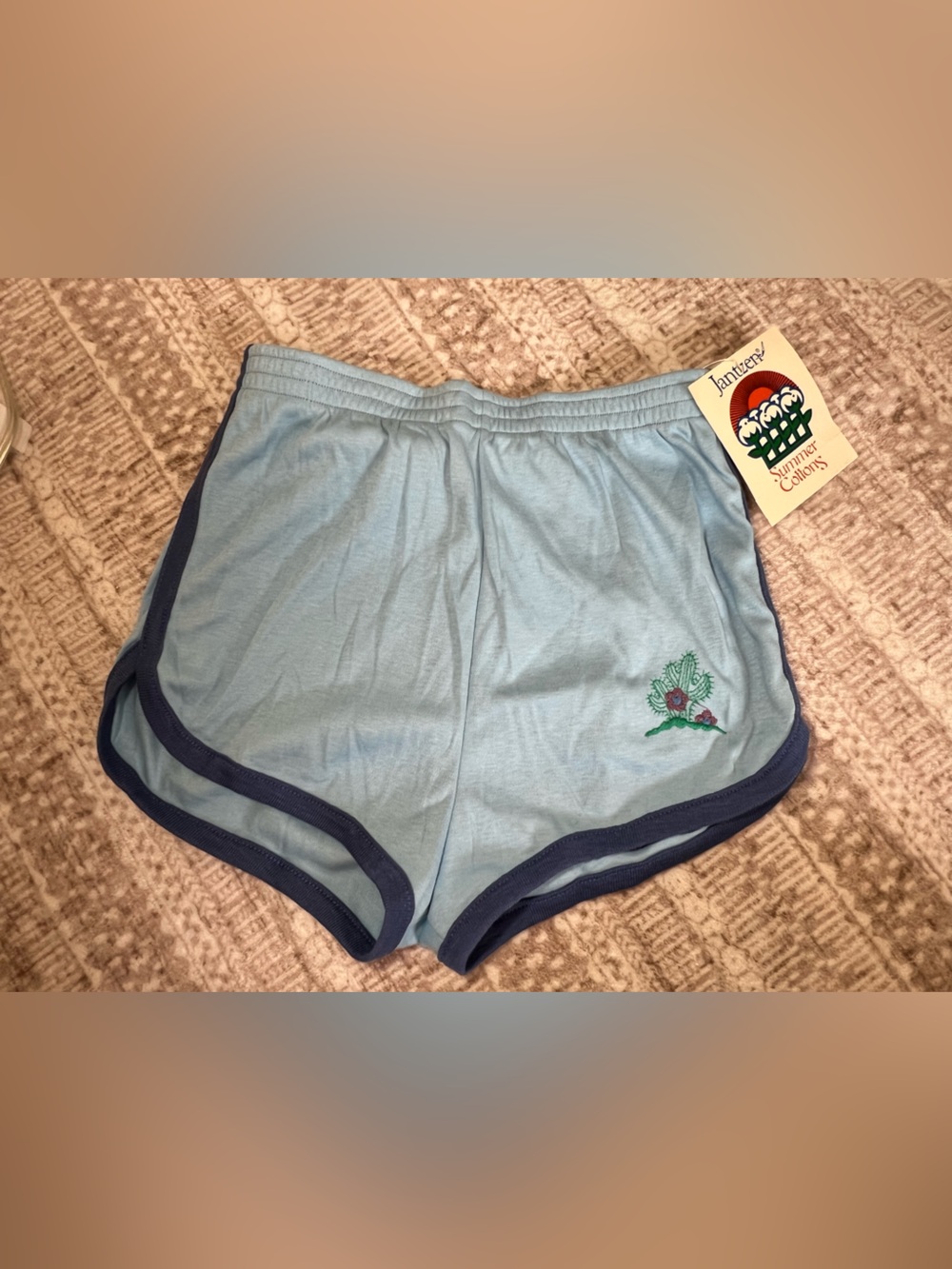 Jantzen Vintage Summer Cottons shorts with embroidered cactus